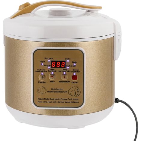 Yogurtera de gran capacidad, construcción robusta, color marrón. (1/2)