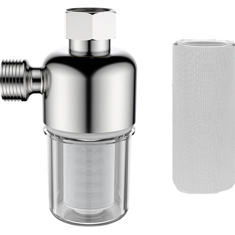 Filtro per doccia, filtro per acqua dura, filtro riutilizzabile con filettatura interna ed esterna da 1/2 pollice, filtra efficacemente le impurità nell'acqua, adatto per scaldabagni (1/5)