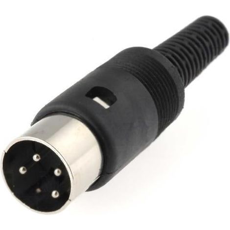 Connettore a saldare maschio a 4 poli dritto Dc-015
