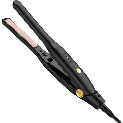 Mini lisseur, fer à boucler 2 en 1, élément chauffant PTC, 160-200 °C, plaques étroites pour cheveux courts ou masculins, usage professionnel pour réduire les dommages capillaires