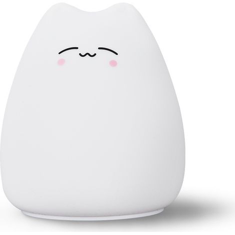 Veilleuse chat colorée en silicone, capteur tactile, cadeau de vacances pour enfants (1/5)