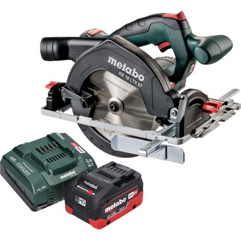 Metabo KS 18 LTX 57 Scie circulaire portative sans fil 18 V 165 mm + 1x batterie LiHD 8,0 Ah + chargeur (1/5)