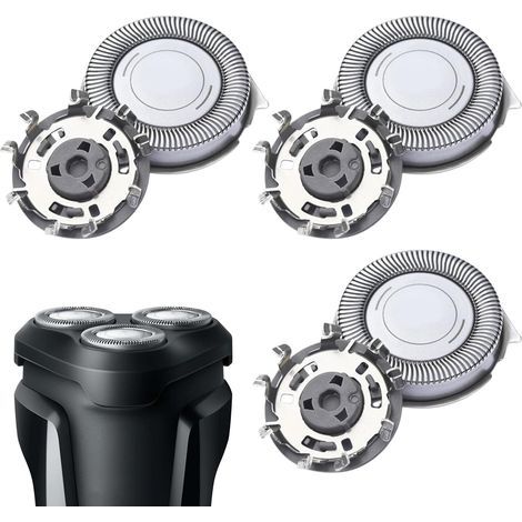 SH30 Shaver Head Compatible with Philips Series 5000, 3000, 2000, 3 PCS Shaver Head, Star Wars, Aquatouch, 360° Rotating System, Easy Cleaning (1/5)