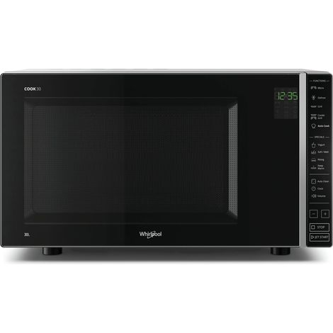 Whirlpool – Micro-ondes à poser 30L 900W – Dimensions 53.9 x 31.9 cm – 7 niveaux de puissance – Fonction Jet Start et maintien au chaud