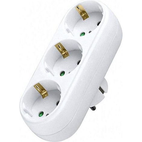 Multiprise USB - 4 Prises Type E/F - Interrupteur Avec Voyant Lumineux - Compacte Pour Voyage Et Maison - 230 V (1/5)