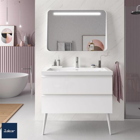 Armoire murale SPIRIT 1000 2 tiroirs métalliques avec fermeture amortie WHITE COTTON 997 x 540 x 450 mm (1/5)