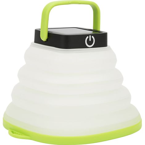 Lampe LED d'intérieur pour la nuit, lampe de camping flexible IP65 à énergie solaire avec cadre vert et 3 niveaux de luminosité, idéale pour le camping en extérieur. (1/5)