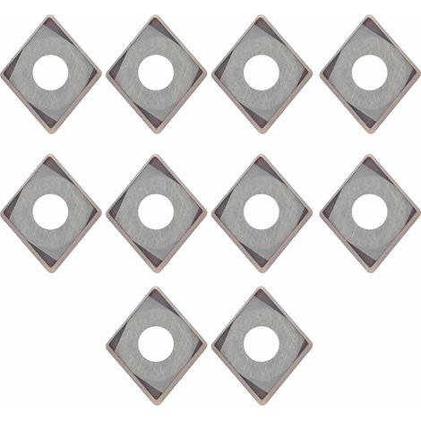10 plaquettes de tournage CNC, plaquettes de coupe indexables en carbure monobloc CCMT060204-6018 (1/5)