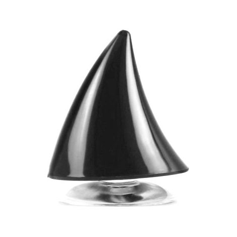 Décoration de casque de véhicule électrique Klaxon en caoutchouc souple non incandescent Décoration de corne de diable, noir (1/2)