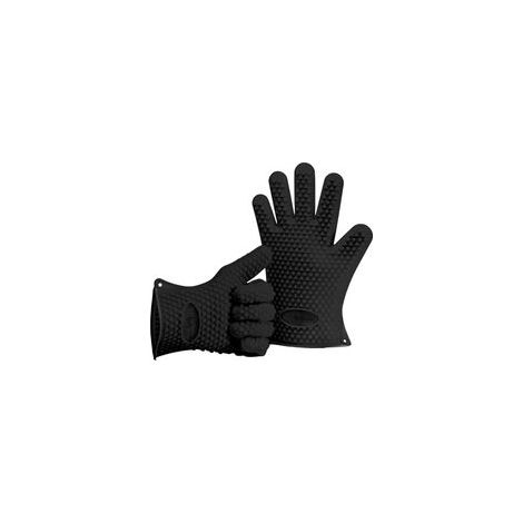 2 Gants de Cuisson en Silicone pour Cuisines et barbecues, Set, Paire, maniques, Gants de Four Noir (1/5)