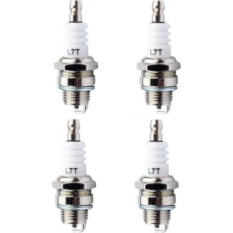 Bardusch-Lot de 4 bougies d'allumage L7T Universelles de Rechange l7t Bougie Tronconneuse Bougie D'allumage Remplacemen pour Tondeuse à Gazon Moteurs à 2 Temps (1/5)