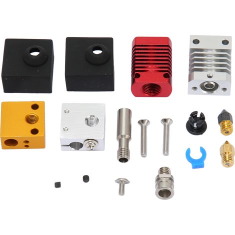Kit Hotend d'extrudeuse d'imprimante 3D, buse Mk8 assemblée, Kit d'extrémité chaude en métal pour Ender 3 Ender 3 V2 Ender 3 Pro