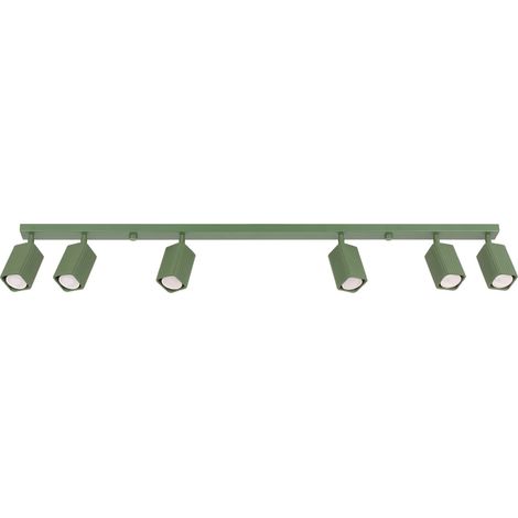 Lámpara de techo RAYO 6L verde salvia aluminio 6xGU10 Sollux (1/5)