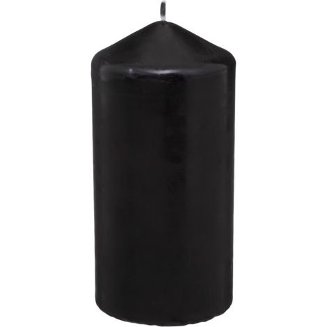 Bougie Cylindrique "Hugo" 14cm Noir (1/2)