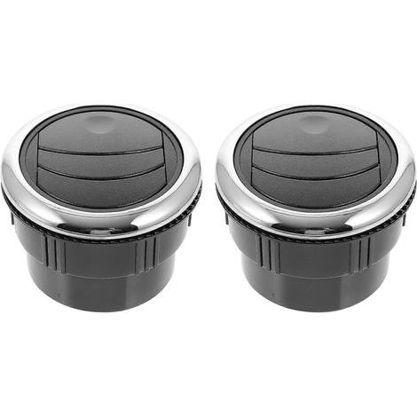2 pièces de grilles d'aération rondes pour climatisation de bus-8.7X8.7X5.5CM-Black (1/4)