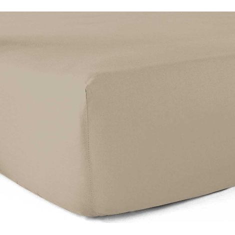 Drap-housse 100% coton 57 Fils Ficelle 120 x 190 cm - Bonnet 30 cm