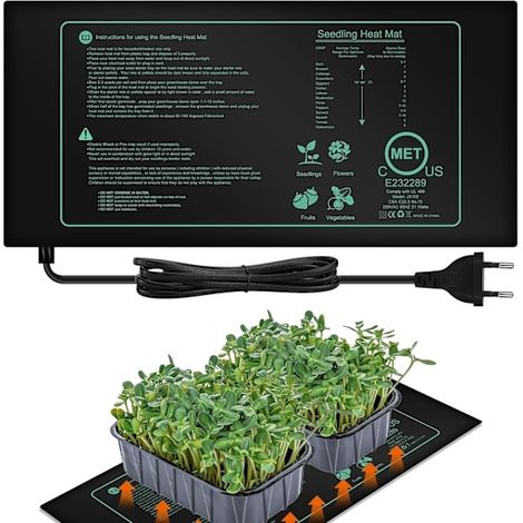 Filiyano-Tapis chauffant pour plantes, 25 cm x 52,5 cm, tapis chauffant pour reptiles, tapis chauffant pour bouturage et animaux de compagnie, tapis (1/5)