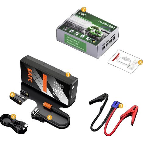Démarreur de voiture, compresseur d'air, batterie externe, Clip ordinaire (1/2)