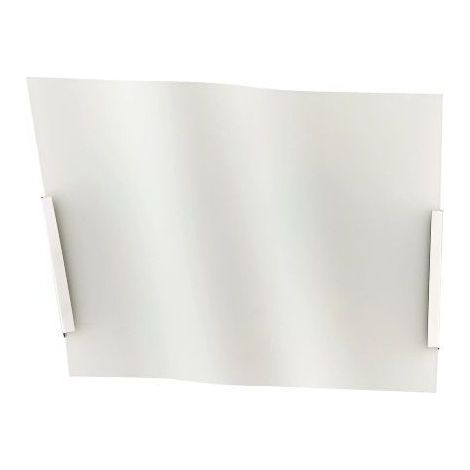 APPLIQUE DA PARETE IN VETRO SATINATO BIANCO 1XE27 ONDA FAN EUROPE