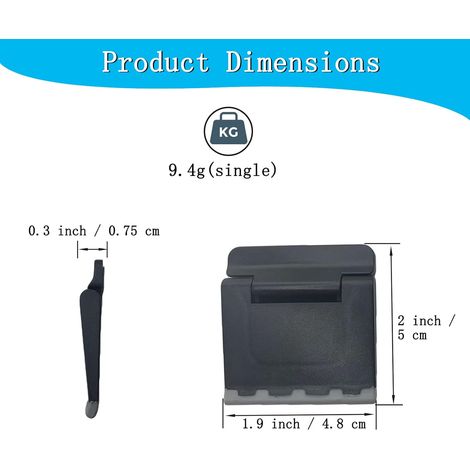 2 Pièces Mini Support pour Ordinateur Portable, Support Ordinateur Portable Invisible en Plastique Auto-adhésif pour Notebook et Clavier (Noir) (1/4)