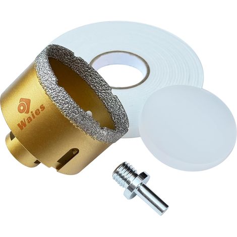 Foret à sec diamant carrelage - Scie cloche diamantée pour céramique granit porcelaine carrelage grès cérame maçonnerie marbre (1, 68MM) (1/5)