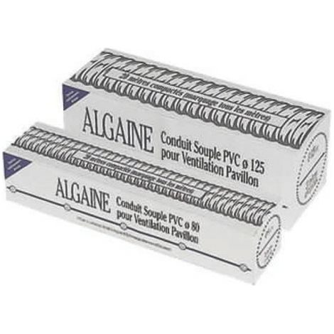 Malla de 10 metros Algaine estándar D80mm, conductos flexibles de plástico VMC - Aldes