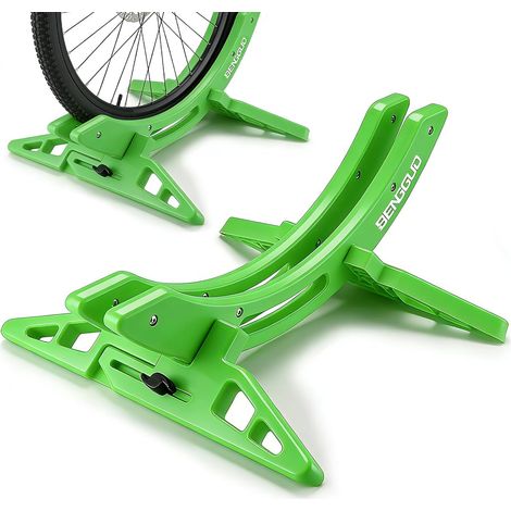 Support Vélo Sol Range 25-80mm, Largeur Réglable VTT Râtelier Vélo Support Stationnement Assemblé Pneu Avant Arrière Vélo Route Antidérapant Vélo Course (1/5)