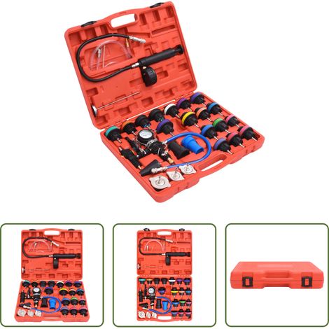 vidaXL Outil de détection de fuite - Kit de testeur de pression du radiateur 28 pcs (1/5)