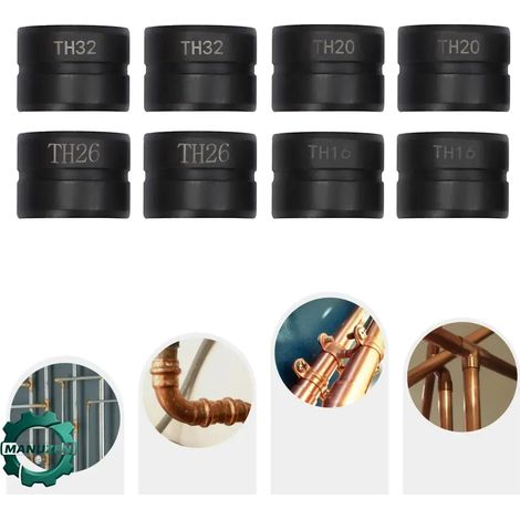 Manuzen - Jeu de mâchoires de sertissage TH16/20/26/32 mm – Noire (1/4)