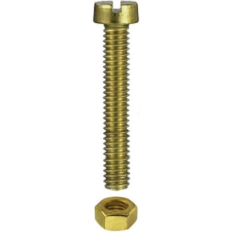 Viti per metallo testa cilindrica ottone M5 x 20 - 6 pz.
