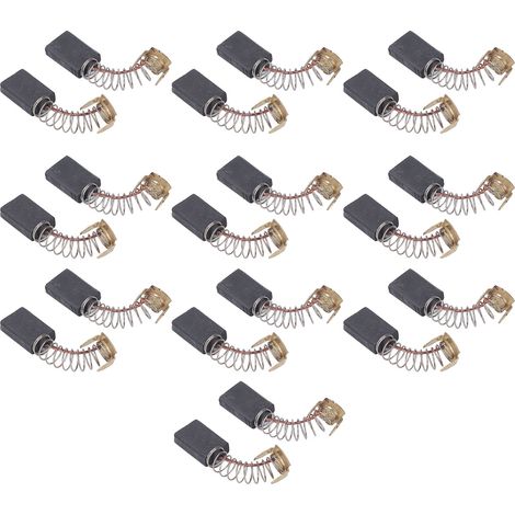 20 Pièces Balais Charbons 5x11x16mm avec Connecteurs Cuivre pour Perceuse, Meuleuse d'Angle et Outils Électriques (1/5)