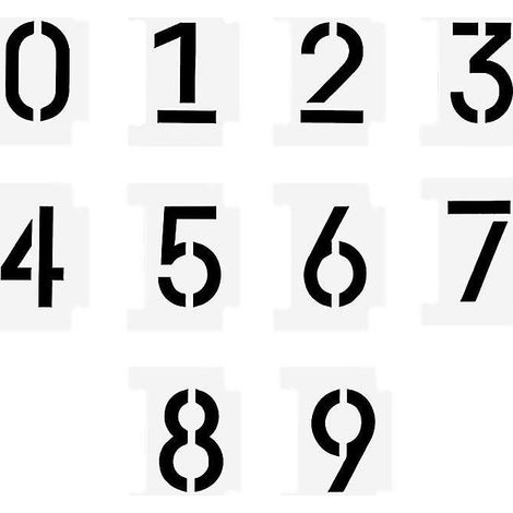 1 jeu de pochoirs de chiffres (1/3)