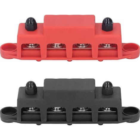 CCYKXA Pcs M8 48V 250A Sammelschienen-Verteilerblock 4 Klemmen Messing Rot Schwarz für Autos Wohnmobile Boote (1/5)