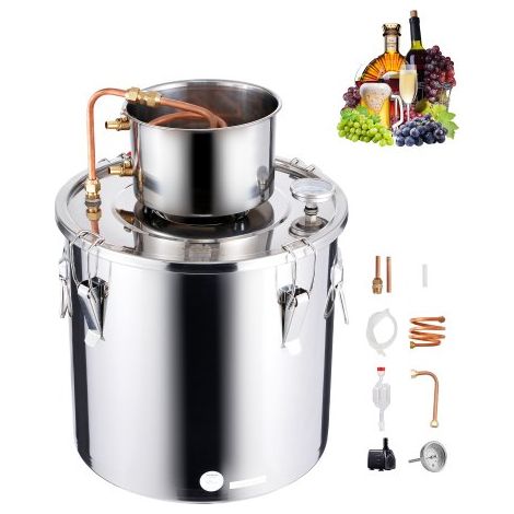 Distillateur Alambic 30 L Chaudière à Spiritueux en Inox avec (1/5)
