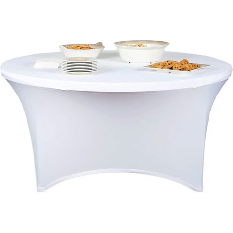 Housse nappe WERKA PRO pour table Ø150cm Blanc Blanc