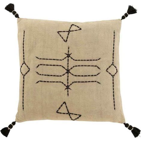 Coussin Déco "Forme Graphique" 50x50cm Gris (1/2)