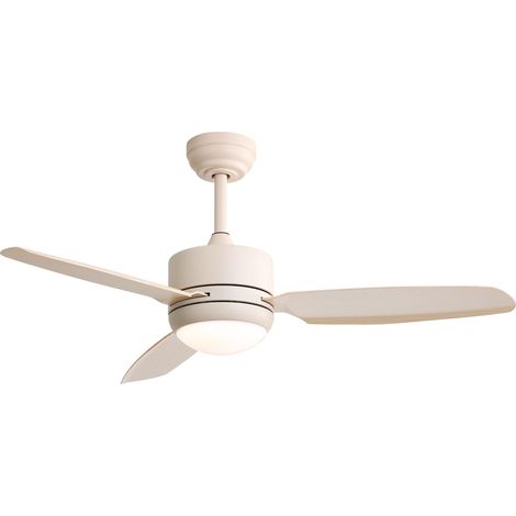 Ventilateur de plafond de 117 cm avec éclairage - 3 pales en ABS, 6 vitesses, moteur CC et télécommande - idéal pour les salons (1/5)