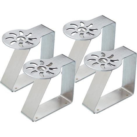 kitchen Craft Lot De 4 Pinces Nappe En Acier Inoxydable Motif Soleil (1/3)
