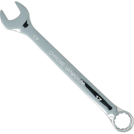 Dapetz ® 17mm Combination Spanner Chrome Vanadium Steel Hand Tool Metric Open End Ring Fixed Head Spanner Wrench Mirror Polished 12 Point (1/5)