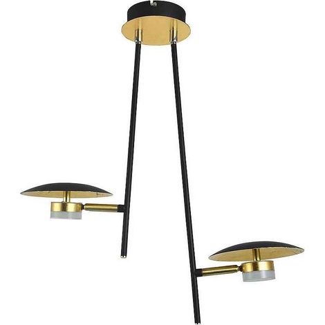 Colgante Ciudad Del Cabo 2l 12w 4000k Negro/oro 52x49x15 Cm 1080 Lm Dirigible Y Orientable (1/5)