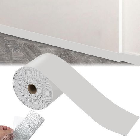 Plinthe souple autocollante - 10 cm x 10 m - Plinthe flexible autocollante - Gris (1/5)