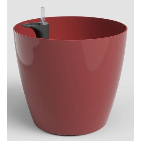 Pot de fleurs - ARTEVASI - San Remo SWS 42 BR - Intérieur/extérieur - Plastique - Ø42,7 x H39,5 cm - 42,3 L - Rouge foncé (1/5)