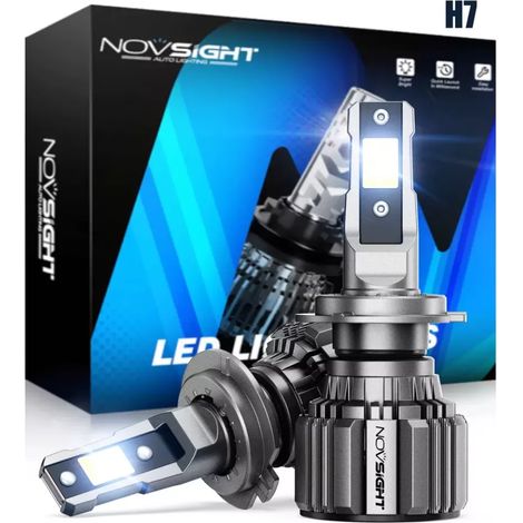 2 phares de moto H7, lumière blanche 6500 K, 15000 lm, halogène, pour route/croisement (1/5)