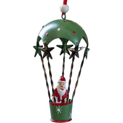 Montgolfière du Père Noël, décoration de Noël en Fer Suspendue 4, 3x2, 2x2, 2 Pouces (1/5)