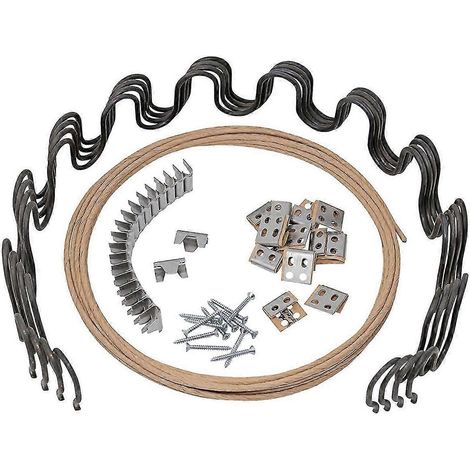 Kit de réparation de ressorts de canapé de 25 pouces pour réparer les supports de canapé et remédier aux problèmes d'affaissement des coussins d'assise. (1/5)