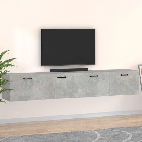 vidaXL Wall Cabinets 2 pcs Concrete Grey 100x36.5x35cm Engineered Wood (1/5)