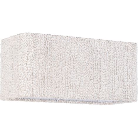 Abat-jour rectangulaire crème douceur intemporelle pour lampe - Crème doux texturé élégant (1/5)