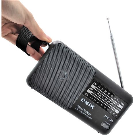 AM-FM-Radio, tragbares batteriebetriebenes Radio, an der Wand montiertes AM-FM-Radio, Hoch-/Tieftonmodus, (1/5)