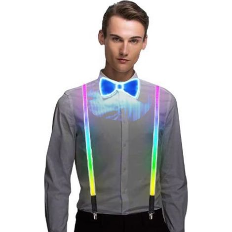 LED-Kabelbaum und Fliege-Set, leuchtendes Set für Silvesterpartys, Hochzeiten, RGB