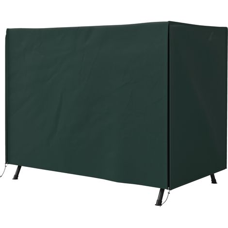Schutzhülle für 3-Sitzer-Gartenschaukel, wasserdicht und winterfest, UV-beständig, reißfest, 600D Oxford-Gewebe, 205 x 124 x 164 cm, dunkelgrün